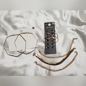 Hoop earrings and bracelets/anklets